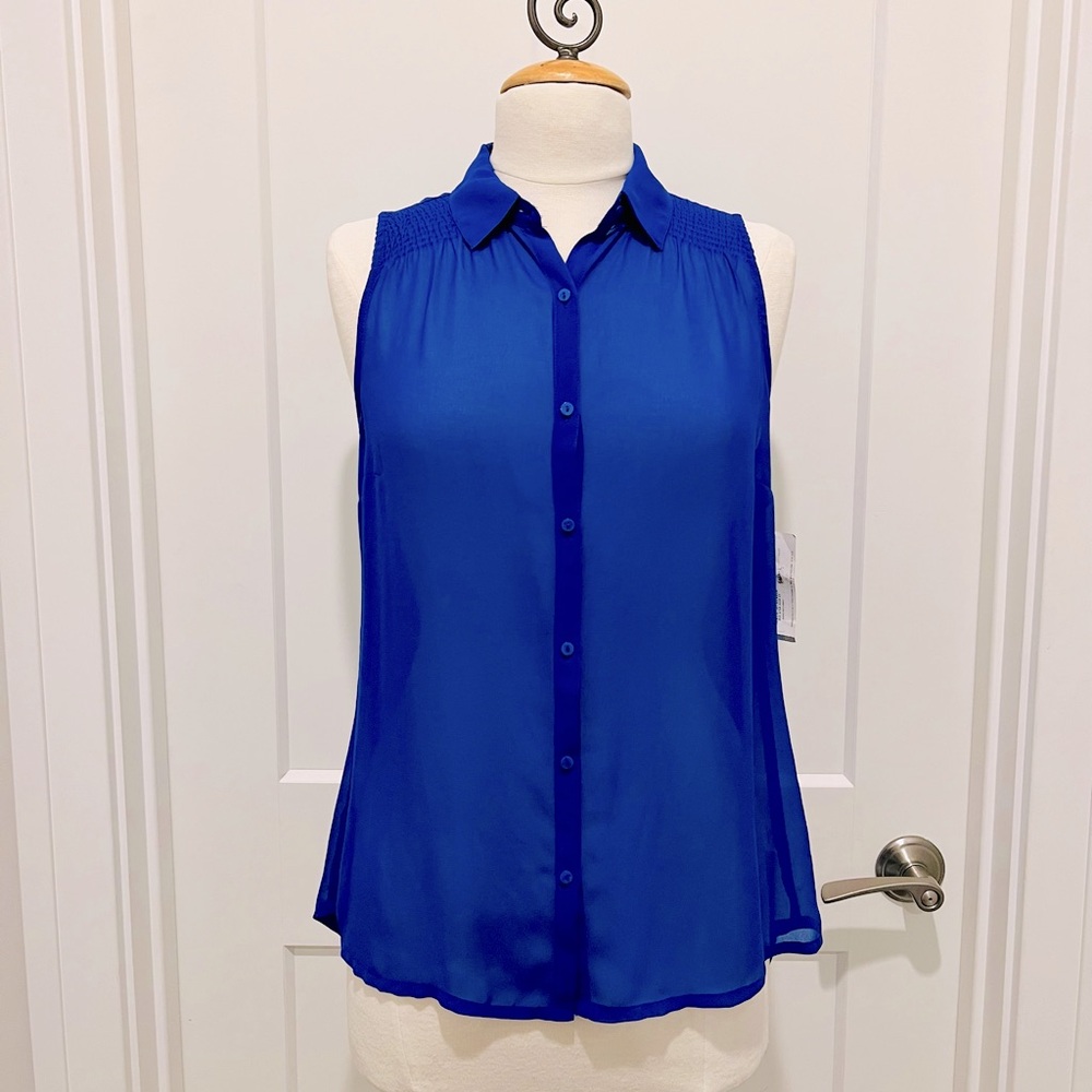 NWT a.n.a (A New Approach) Sheer Sleeveless Top